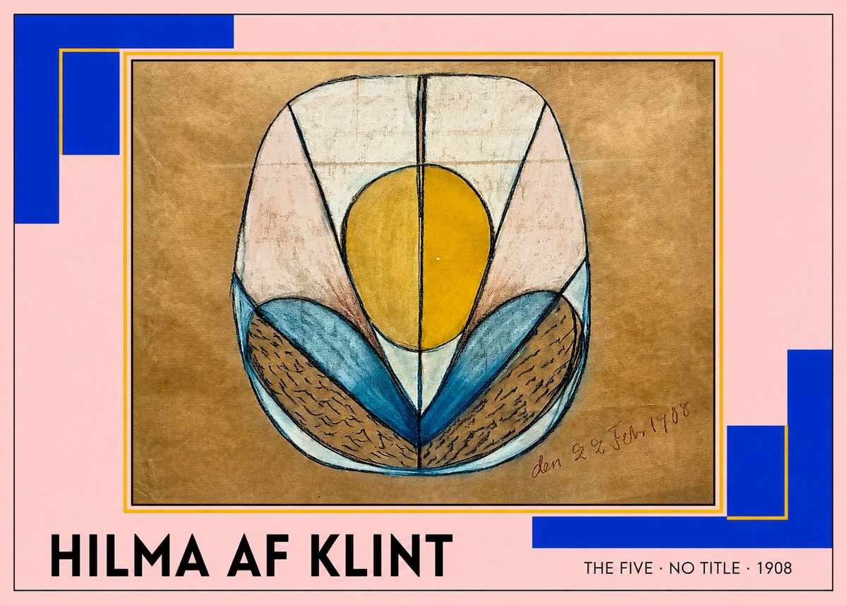Hilma af Klint The Five - No Title No4 - Plakat