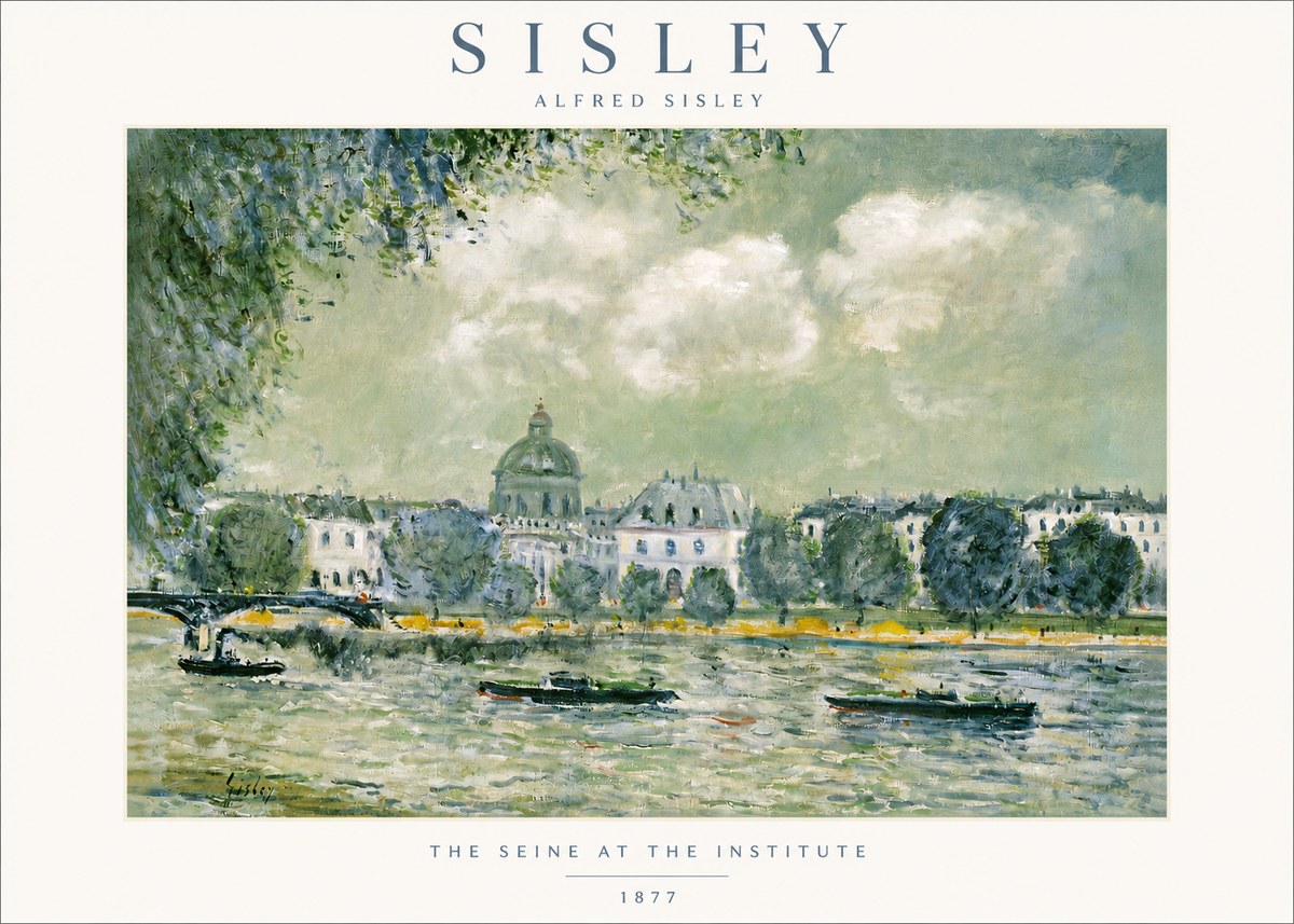 Sisley The Seine at the Institute No3 - Plakat