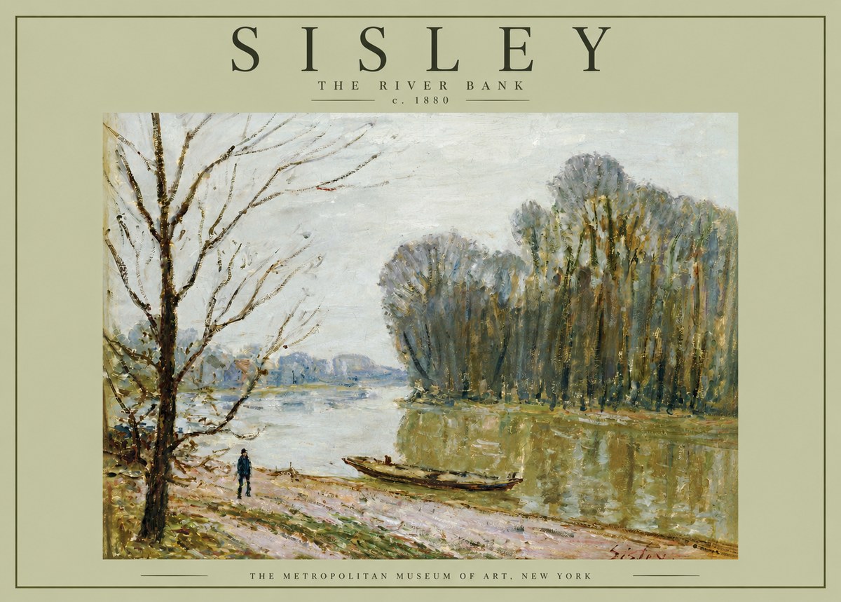 Sisley The River Bank II No4 - Plakat