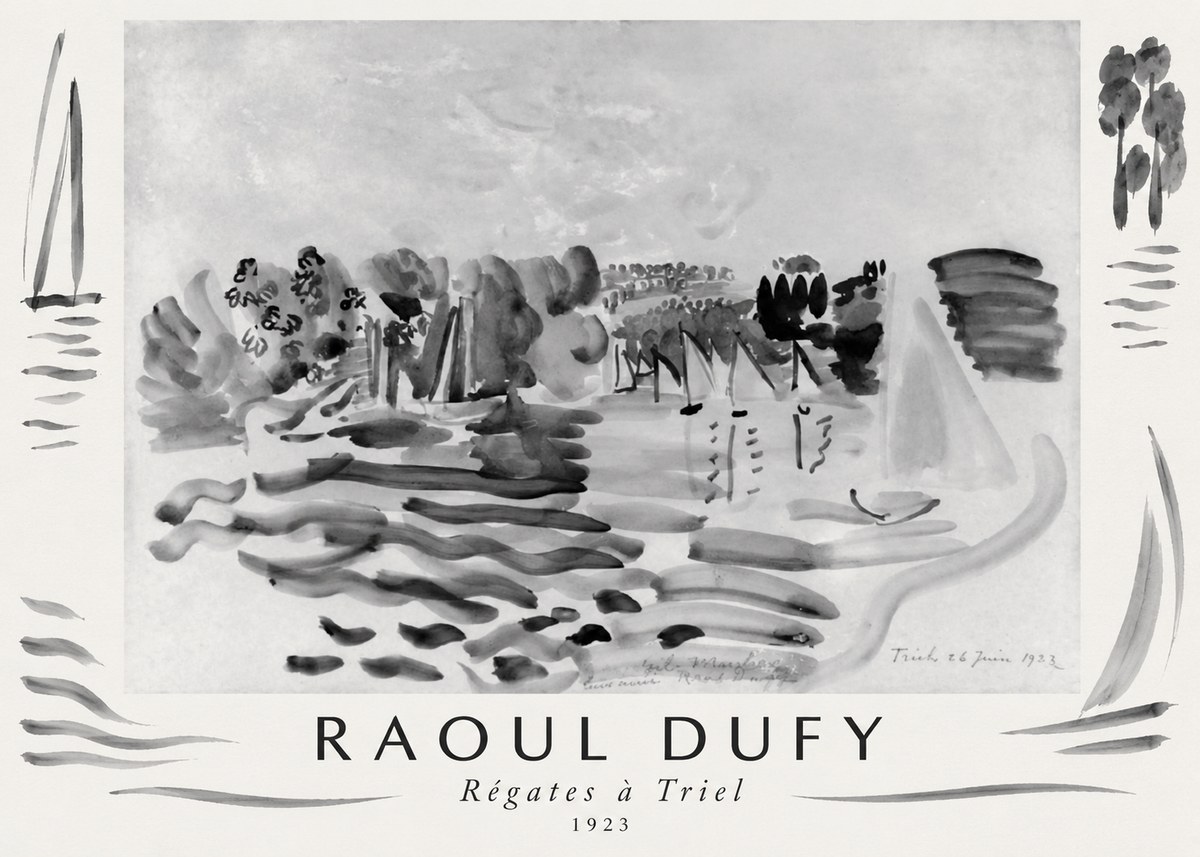 Raoul Dufy Régates À Triel No1 - Plakat