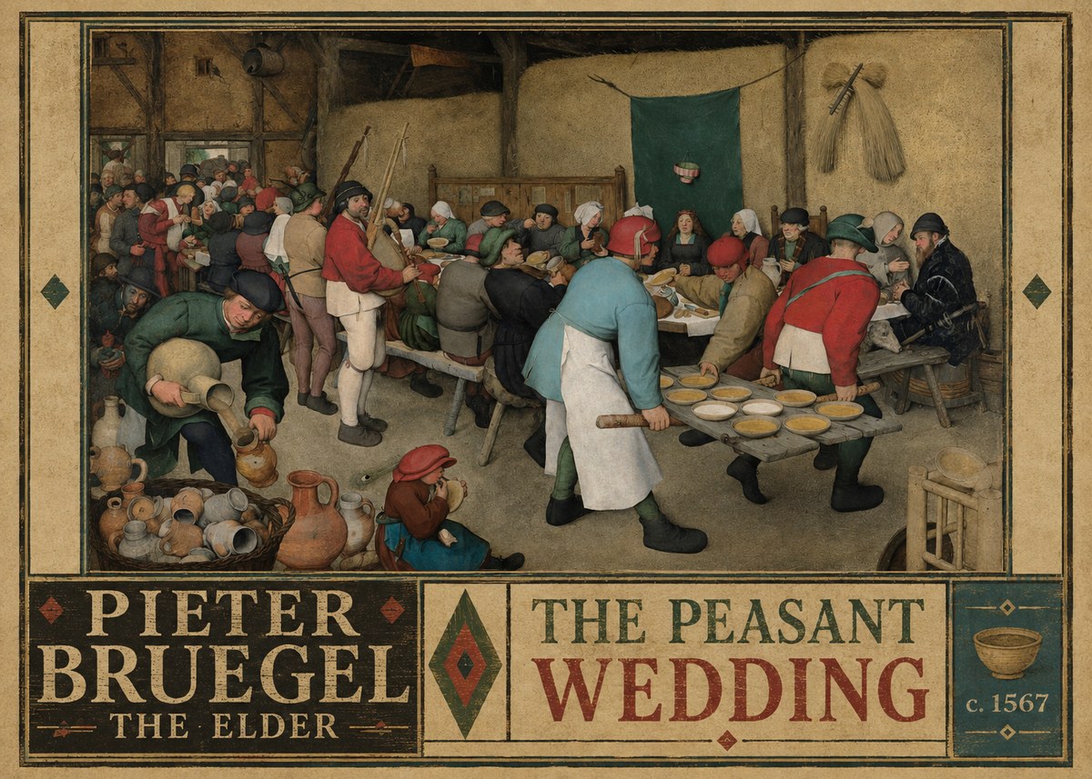 Pieter Bruegel The Peasant Wedding II No2 - Plakat