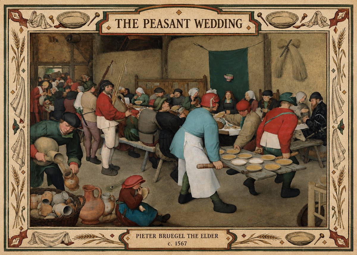 Pieter Bruegel The Peasant Wedding II No4 - Plakat