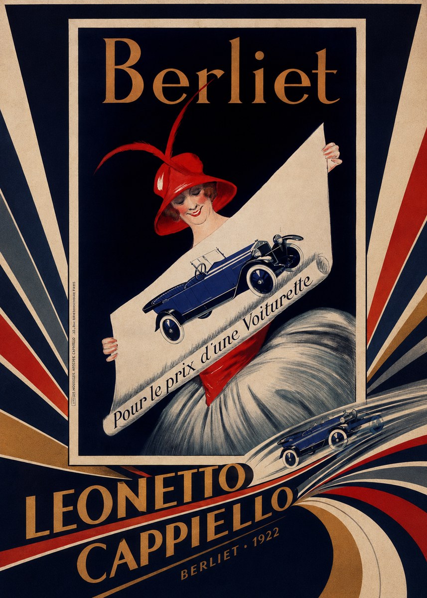 Leonetto Cappiello Berliet - Pour Le Prix D'une Voiturette No5 - Plakat