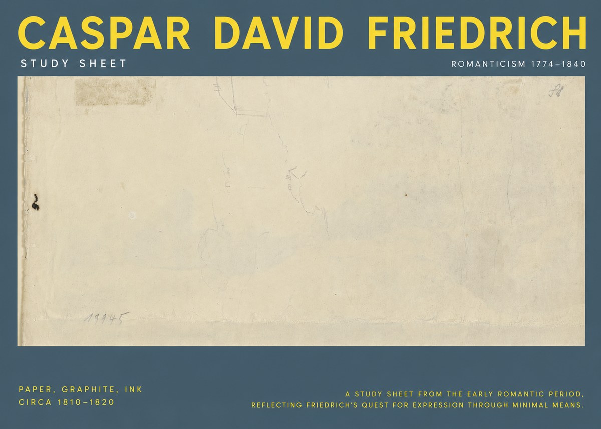 Caspar David Friedrich Study Sheet No5 - Plakat