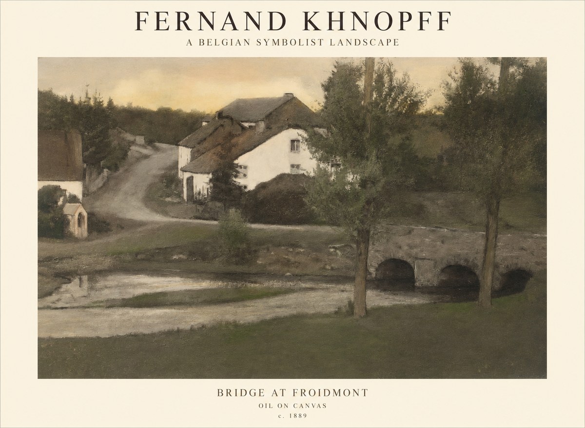 Fernand Khnopff Bridge at Froidmont No1 - Plakat