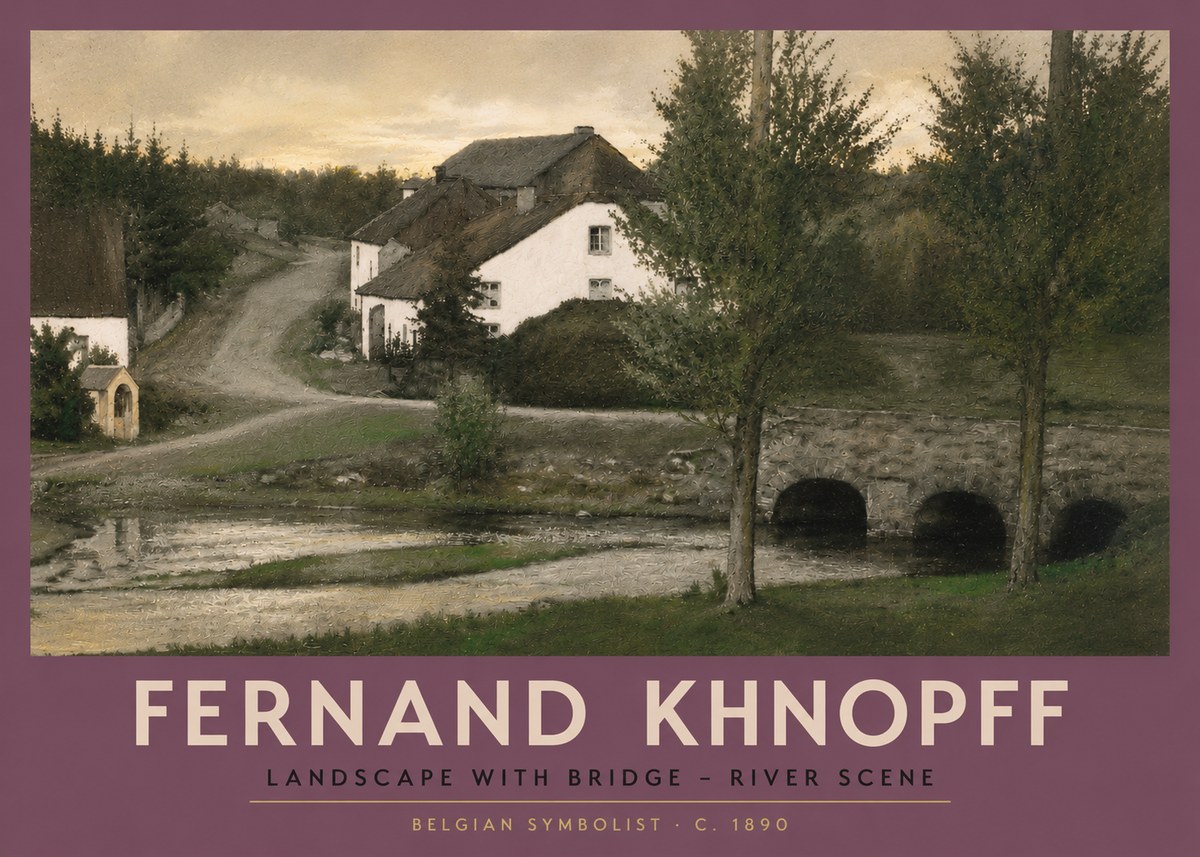 Fernand Khnopff Bridge at Froidmont No6 - Plakat