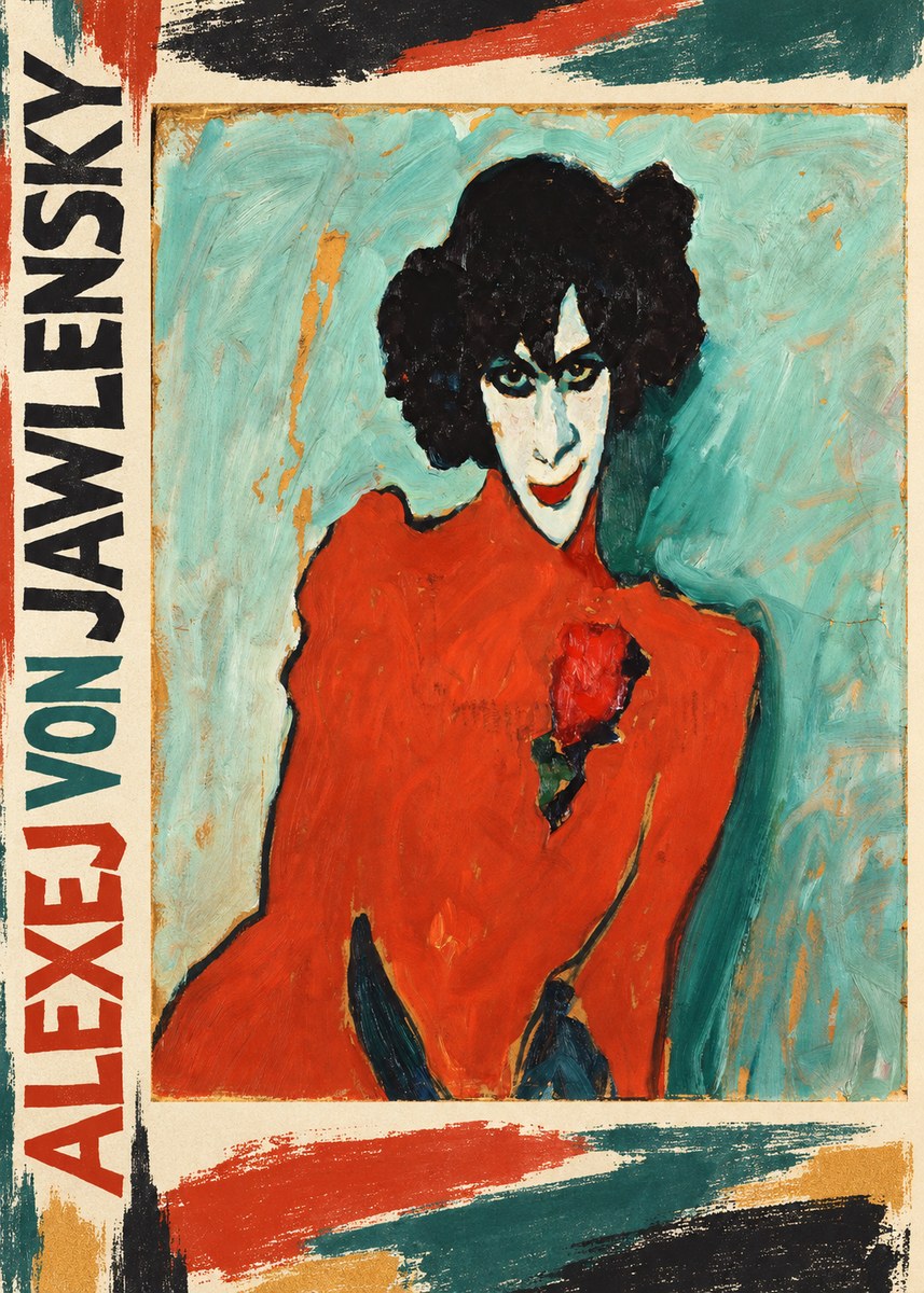Alexej von Jawlensky Woman with Red Rose No2 - Plakat