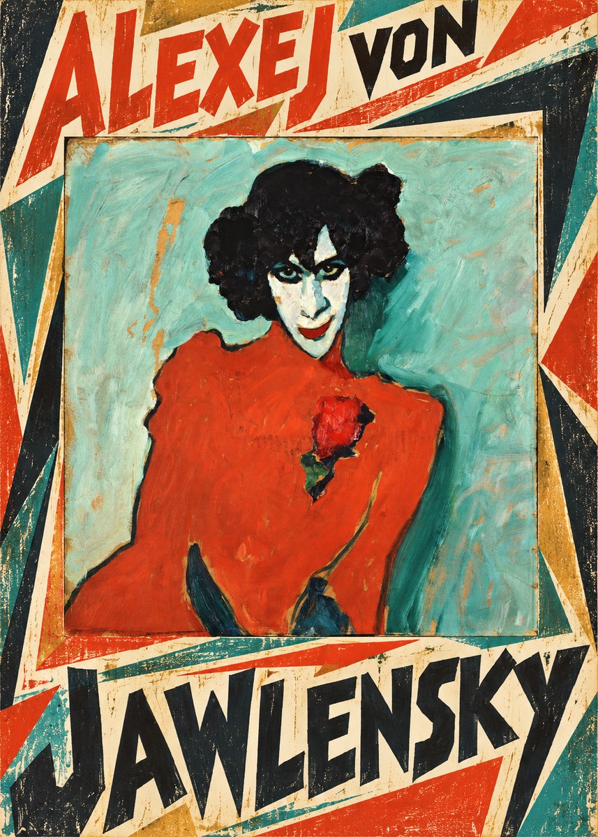 Alexej von Jawlensky Woman with Red Rose No5 - Plakat
