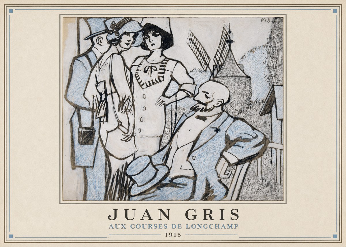Juan Gris Aux Courses De Longchamp No1 - Plakat