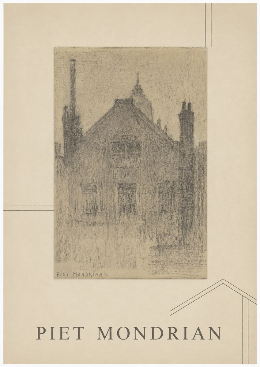 Piet Mondrian House Study No1 - Plakat