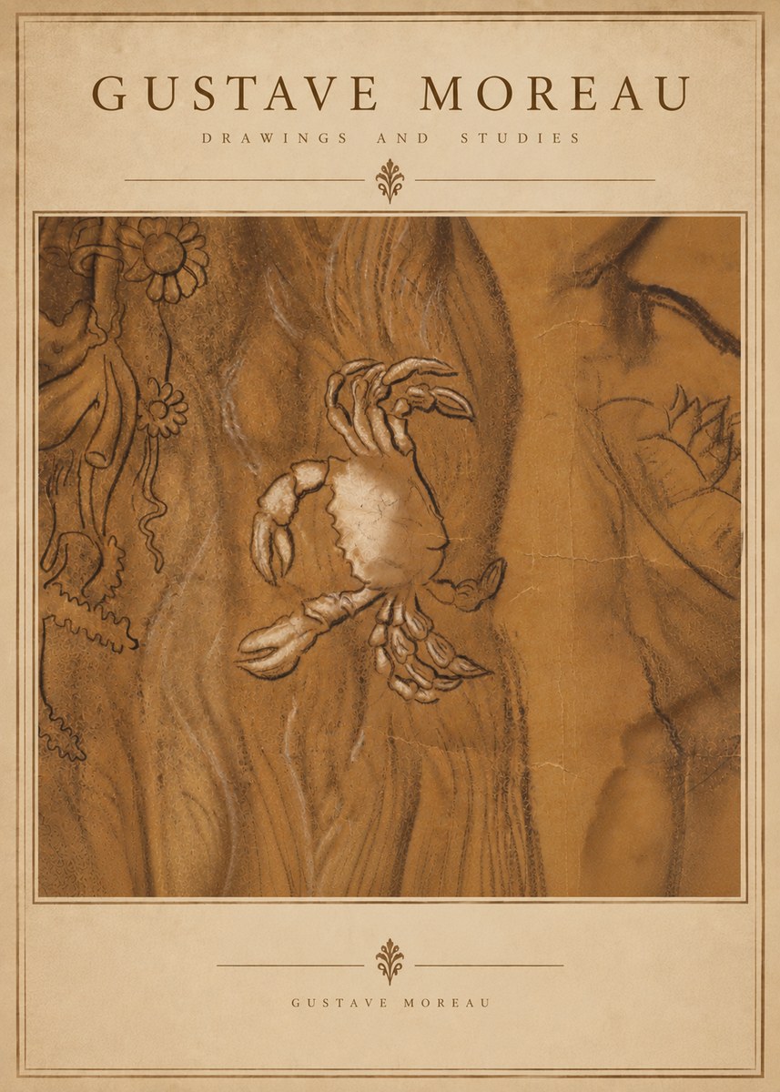 Gustave Moreau Crab Study No6 - Plakat