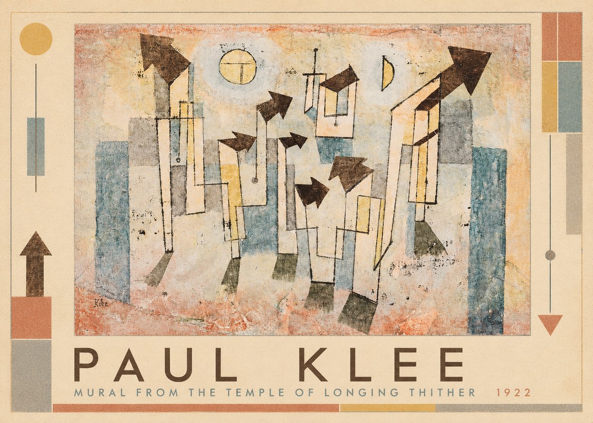Paul Klee Mural from the Temple of Longing Thither No1 - Plakat