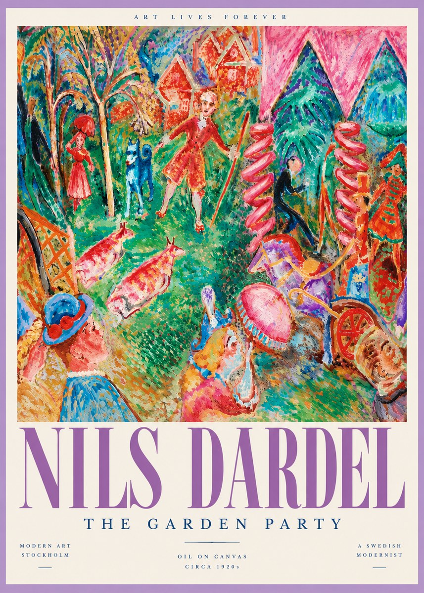 Nils Dardel The Garden Party No6 - Plakat