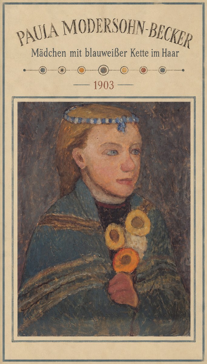 Paula Modersohn-Becker Mädchen Mit Blauweißer Kette Im Haar No2 - Plakat