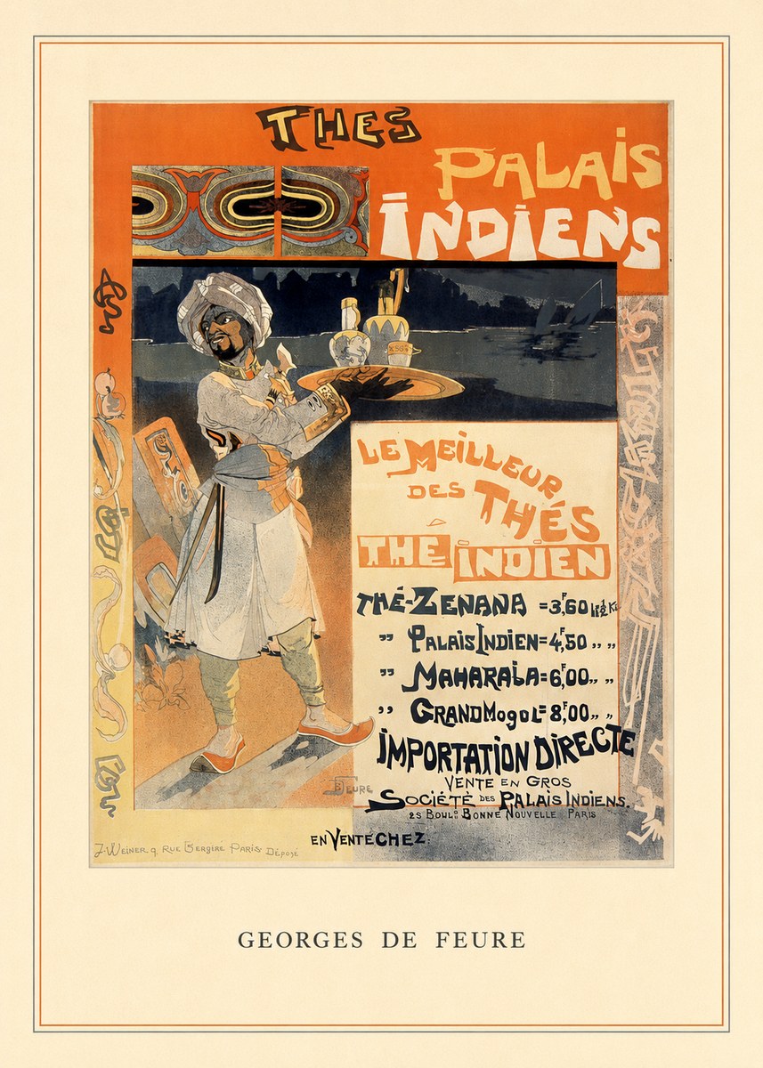 Georges de Feure Thés Palais Indien No3 - Plakat