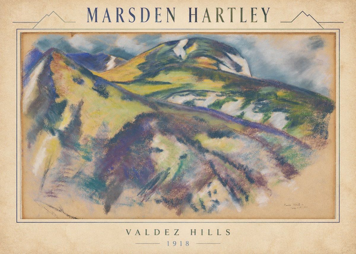 Marsden Hartley Valdez Hills No3 - Plakat