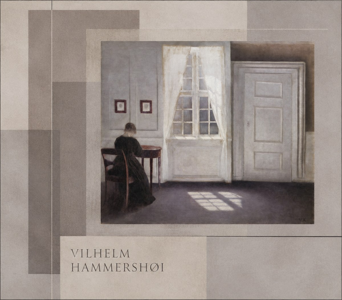 Vilhelm Hammershøi Interior with a Woman at a Table No5 - Plakat