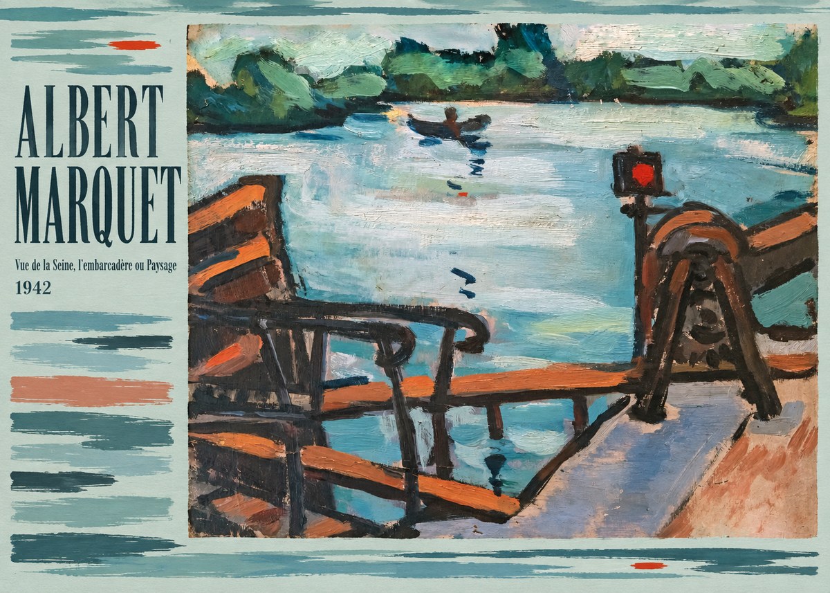 Albert Marquet Vue De La Seine, L'embarcadère Ou Paysage No3 - Plakat
