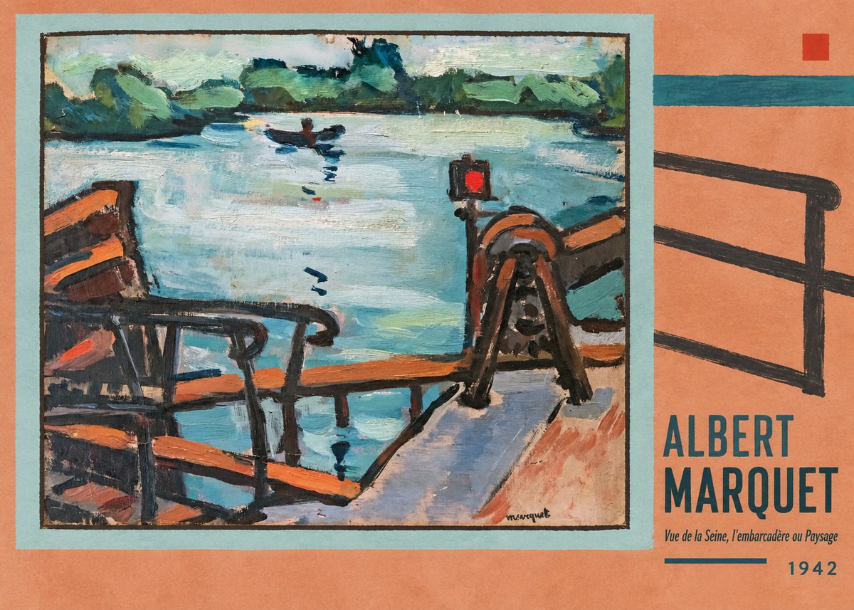 Albert Marquet Vue De La Seine, L'embarcadère Ou Paysage No6 - Plakat