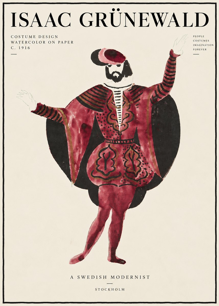 Isaac Grünewald Costume Design II No6 - Plakat