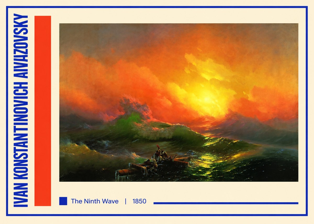 Ivan Konstantinovich Aivazovsky The Ninth Wave I No2 - Plakat