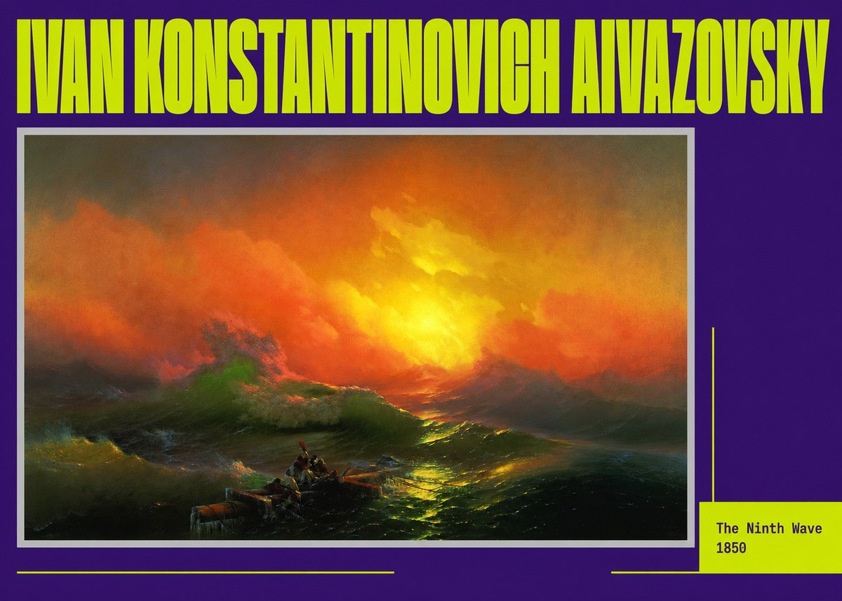 Ivan Konstantinovich Aivazovsky The Ninth Wave I No6 - Plakat