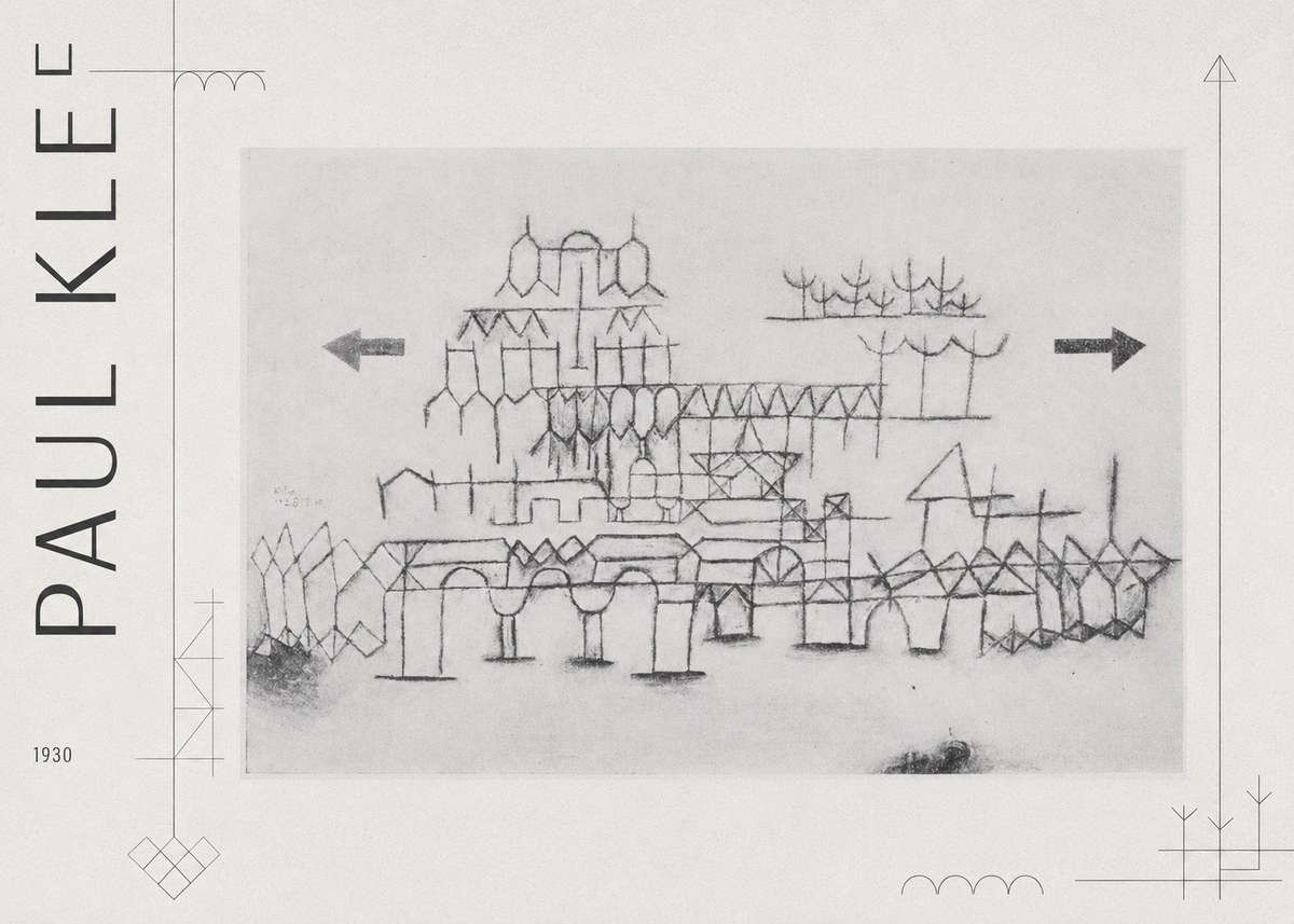 Paul Klee Architektur No3 - Plakat