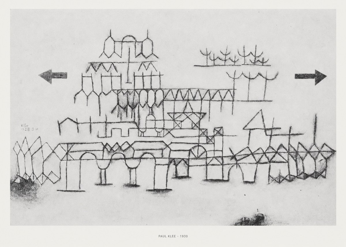 Paul Klee Architektur No5 - Plakat