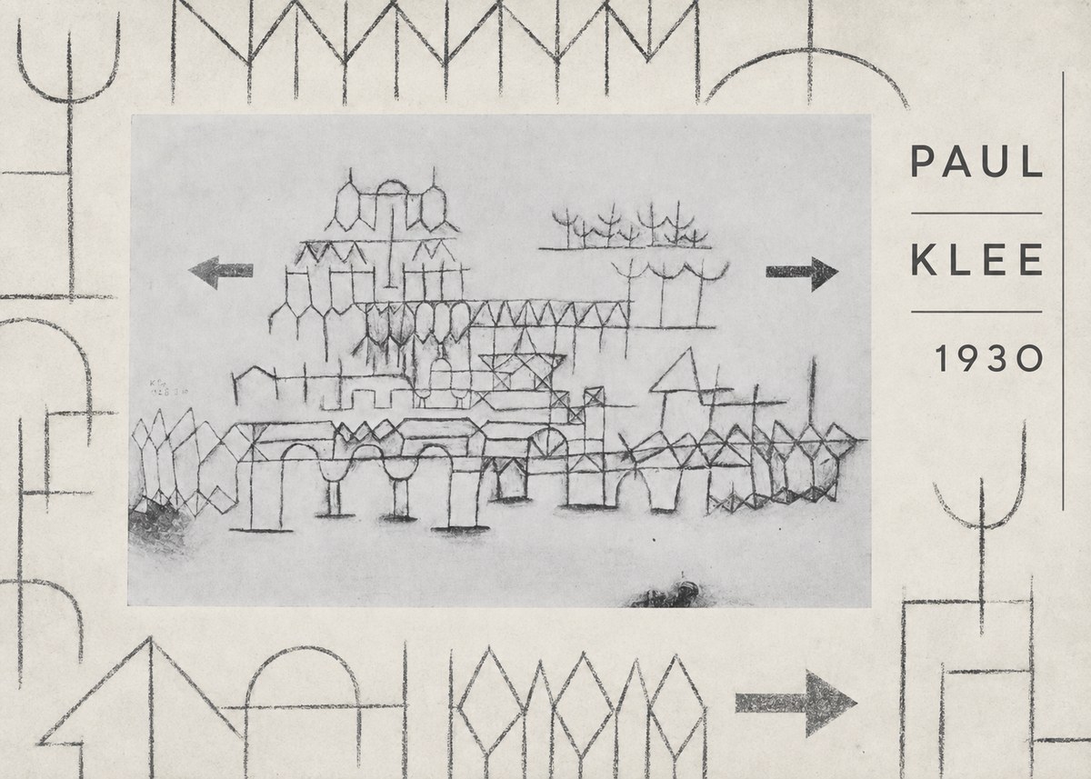 Paul Klee Architektur No6 - Plakat
