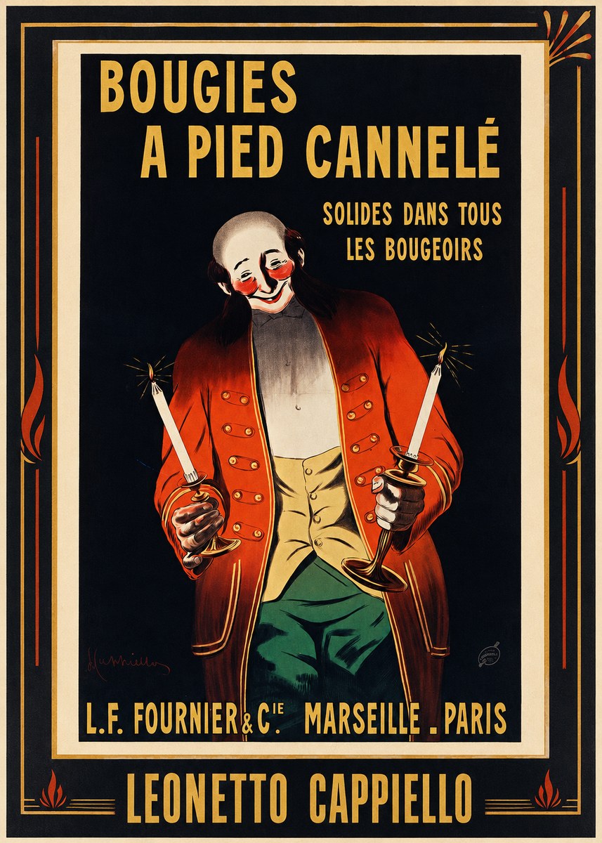 Leonetto Cappiello Bougies a Pied Cannelé No1 - Plakat