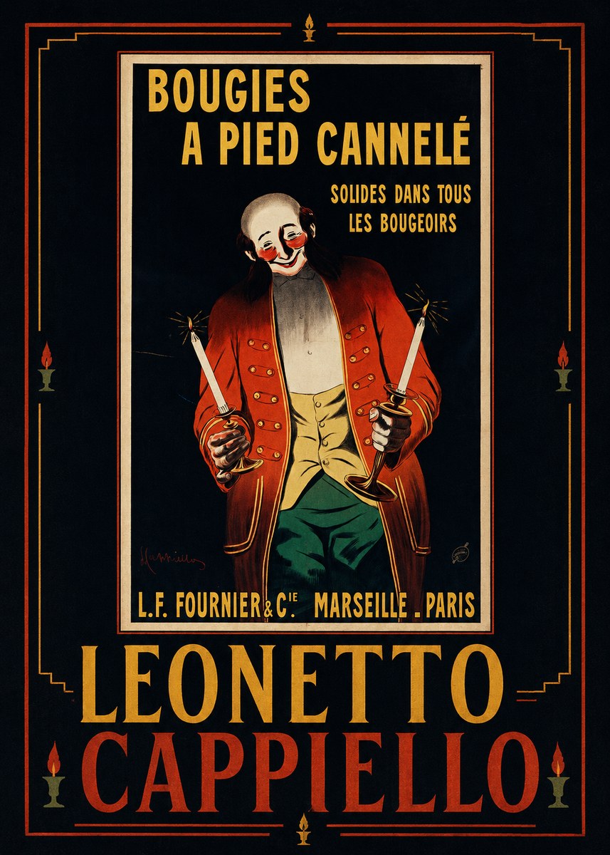 Leonetto Cappiello Bougies a Pied Cannelé No5 - Plakat