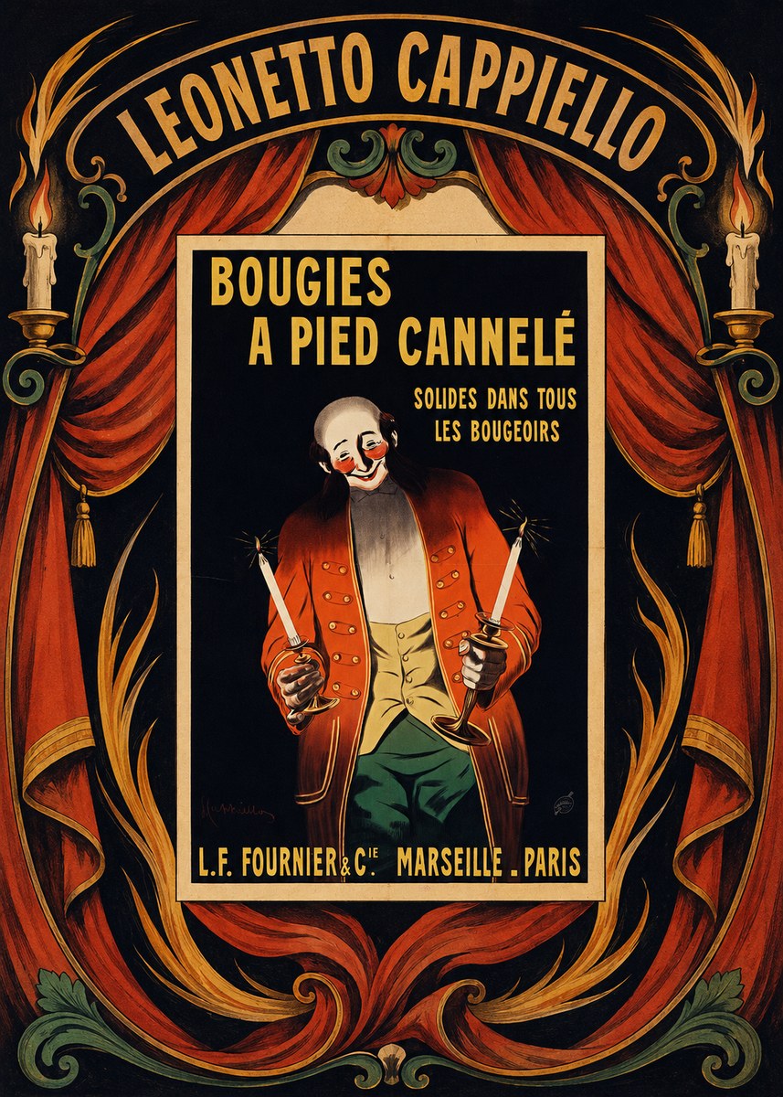 Leonetto Cappiello Bougies a Pied Cannelé No6 - Plakat
