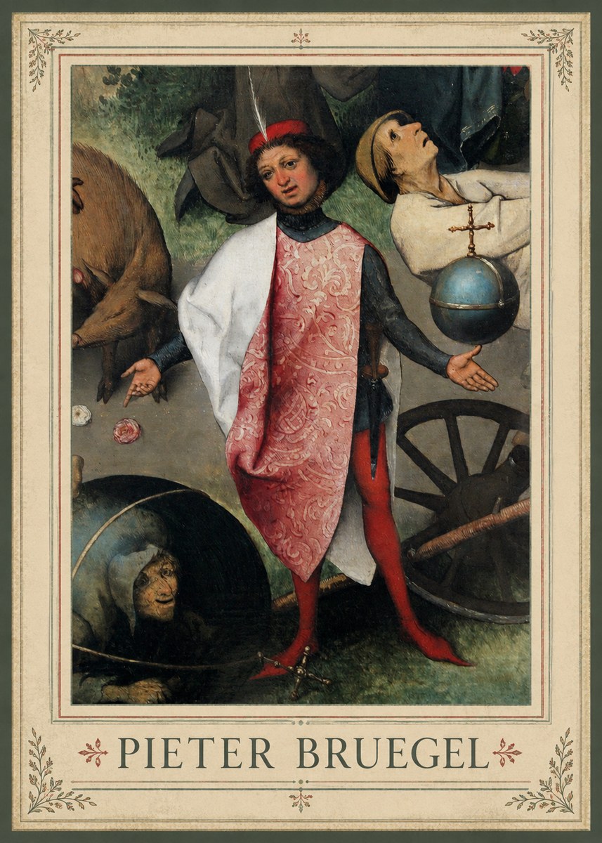 Pieter Bruegel Netherlandish Proverbs II No1 - Plakat
