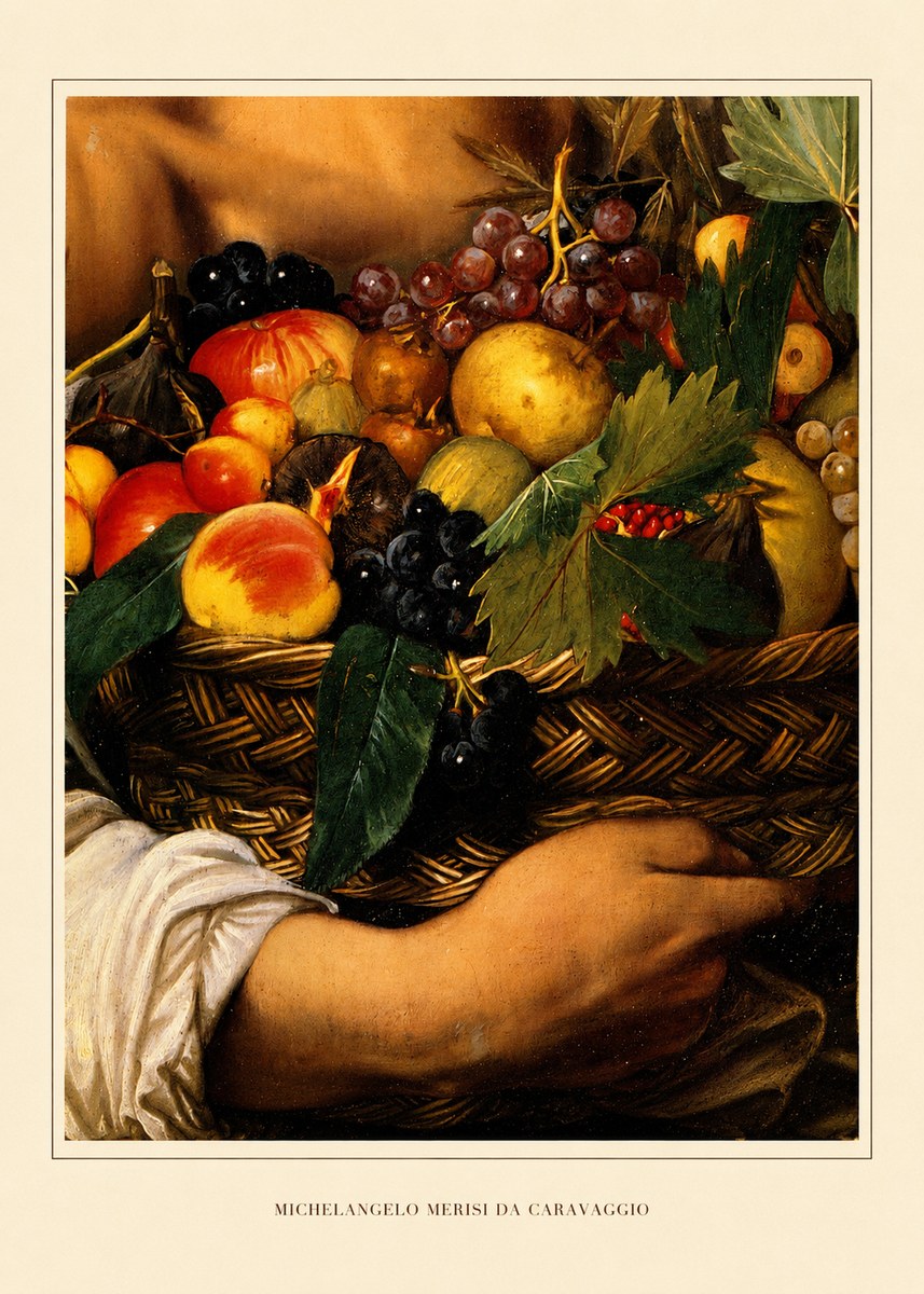 Michelangelo Merisi da Caravaggio Basket of Fruit No6 - Plakat