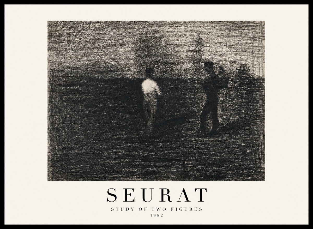 Seurat Study of Two Figures No1 - Plakat