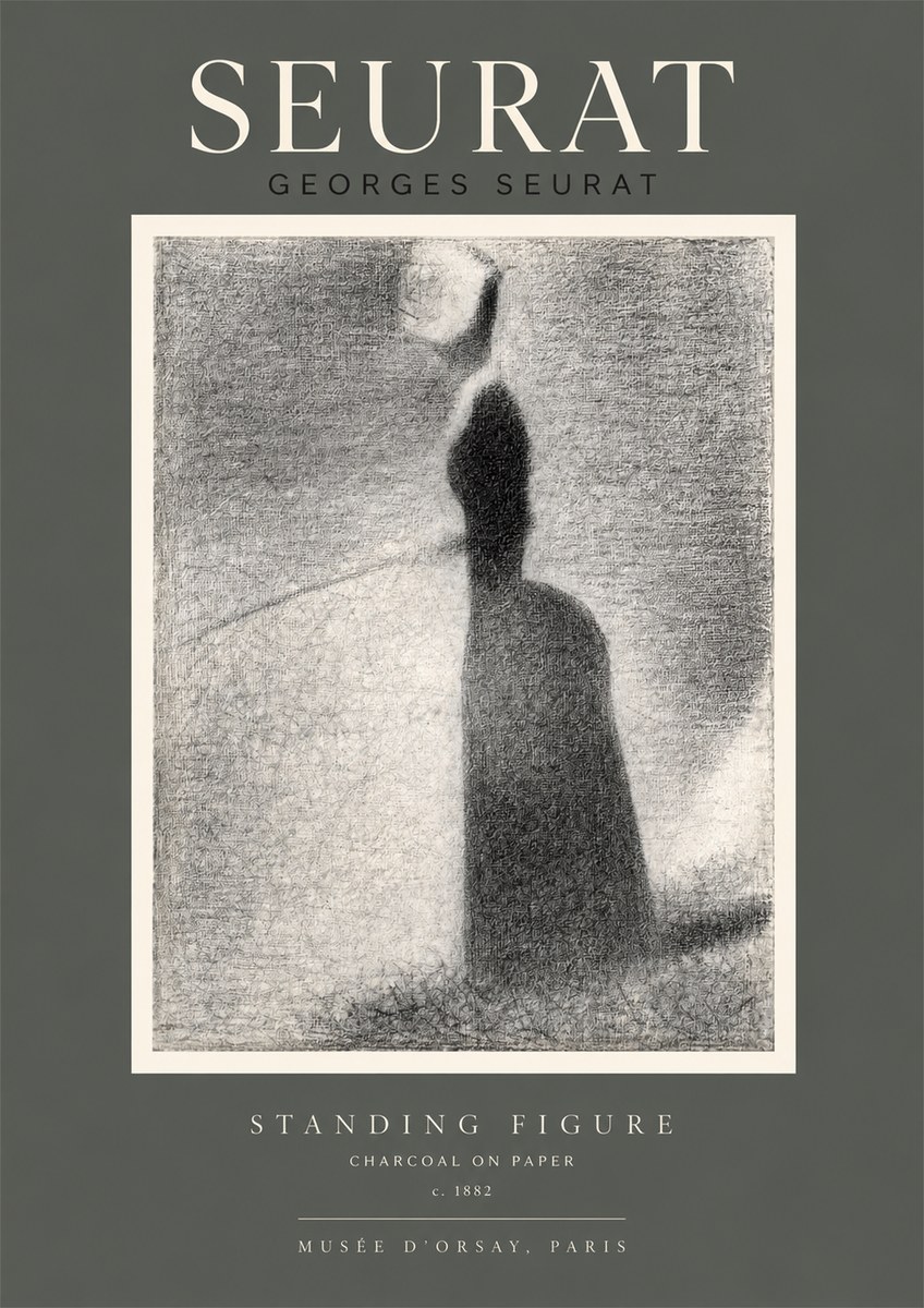 Seurat Standing Figure No2 - Plakat