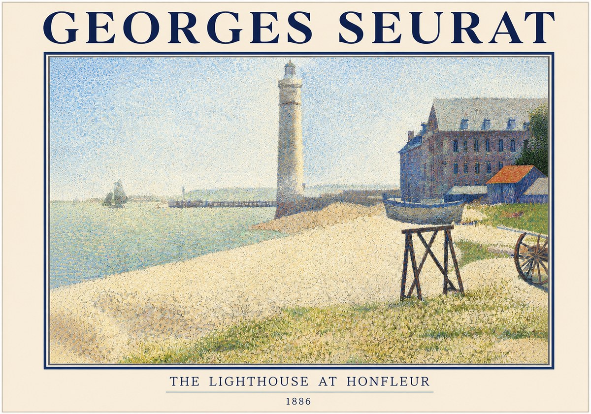 Seurat The Lighthouse at Honfleur No3 - Plakat