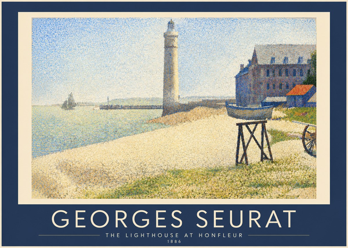 Seurat The Lighthouse at Honfleur No4 - Plakat