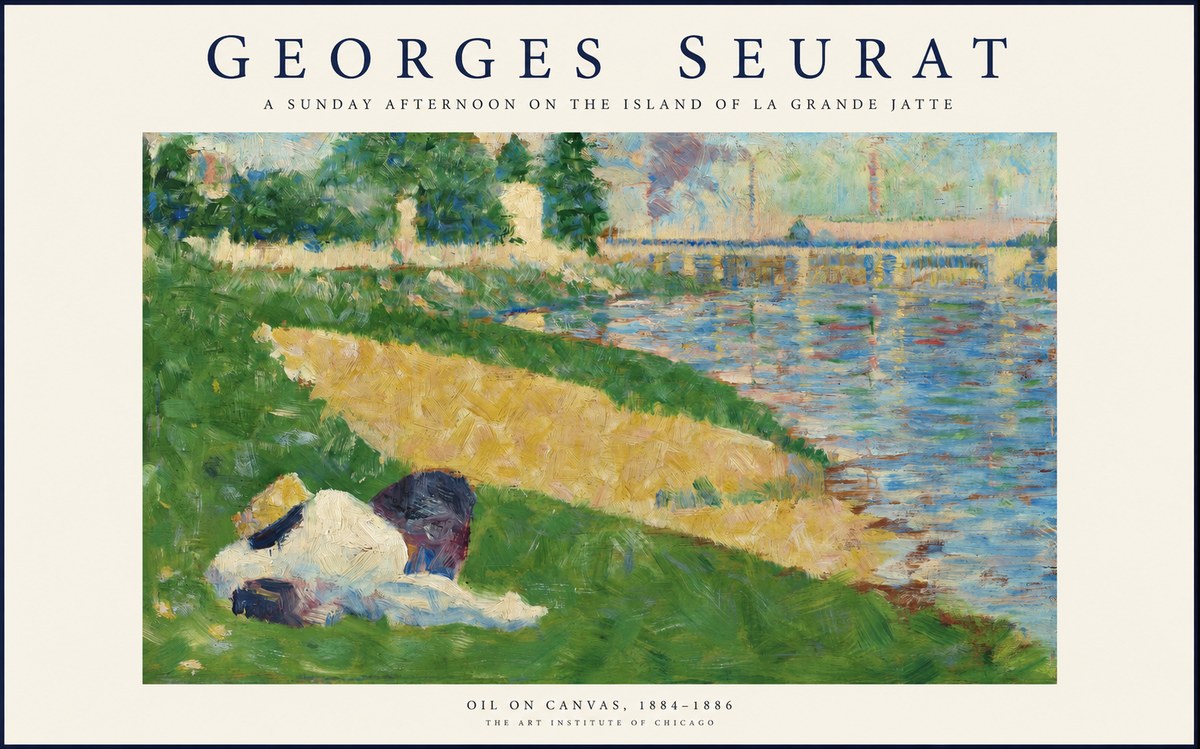 Seurat A Sunday Afternoon on the Island of La Grande Jatte II No1 - Plakat