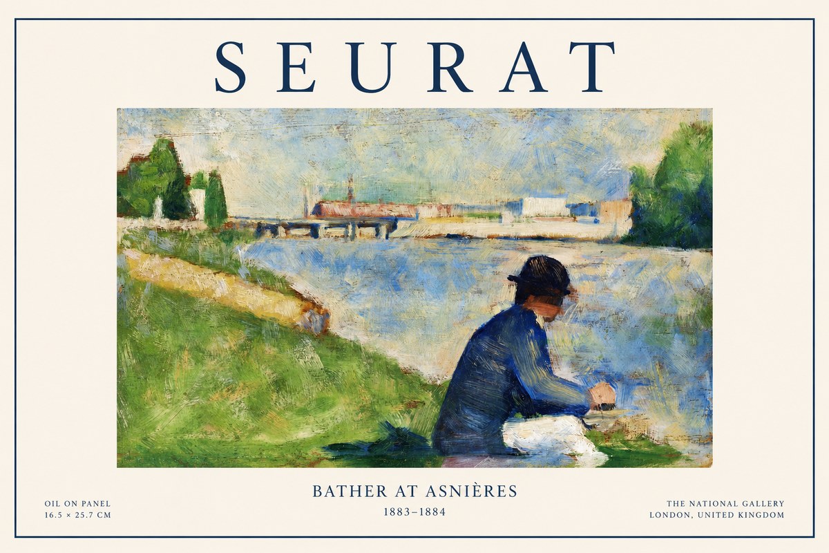 Seurat Bather at Asnières No1 - Plakat