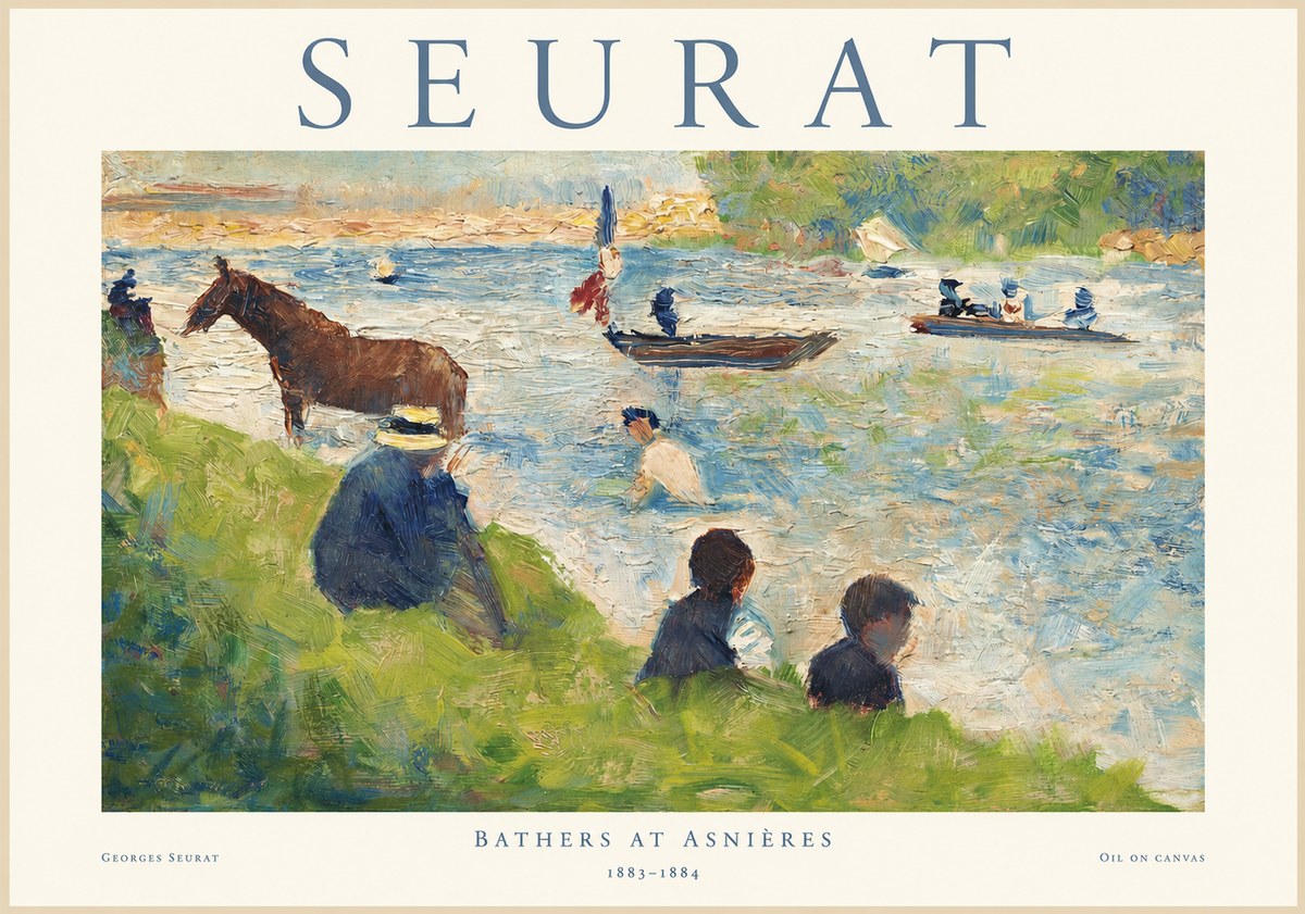 Seurat Bathers at Asnières II No1 - Plakat