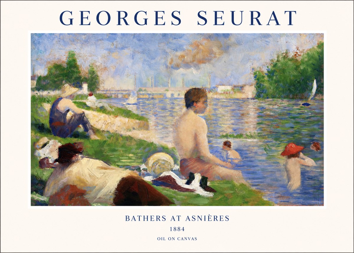 Seurat Bathers at Asnières III No1 - Plakat