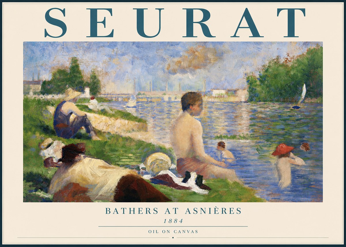 Seurat Bathers at Asnières III No2 - Plakat
