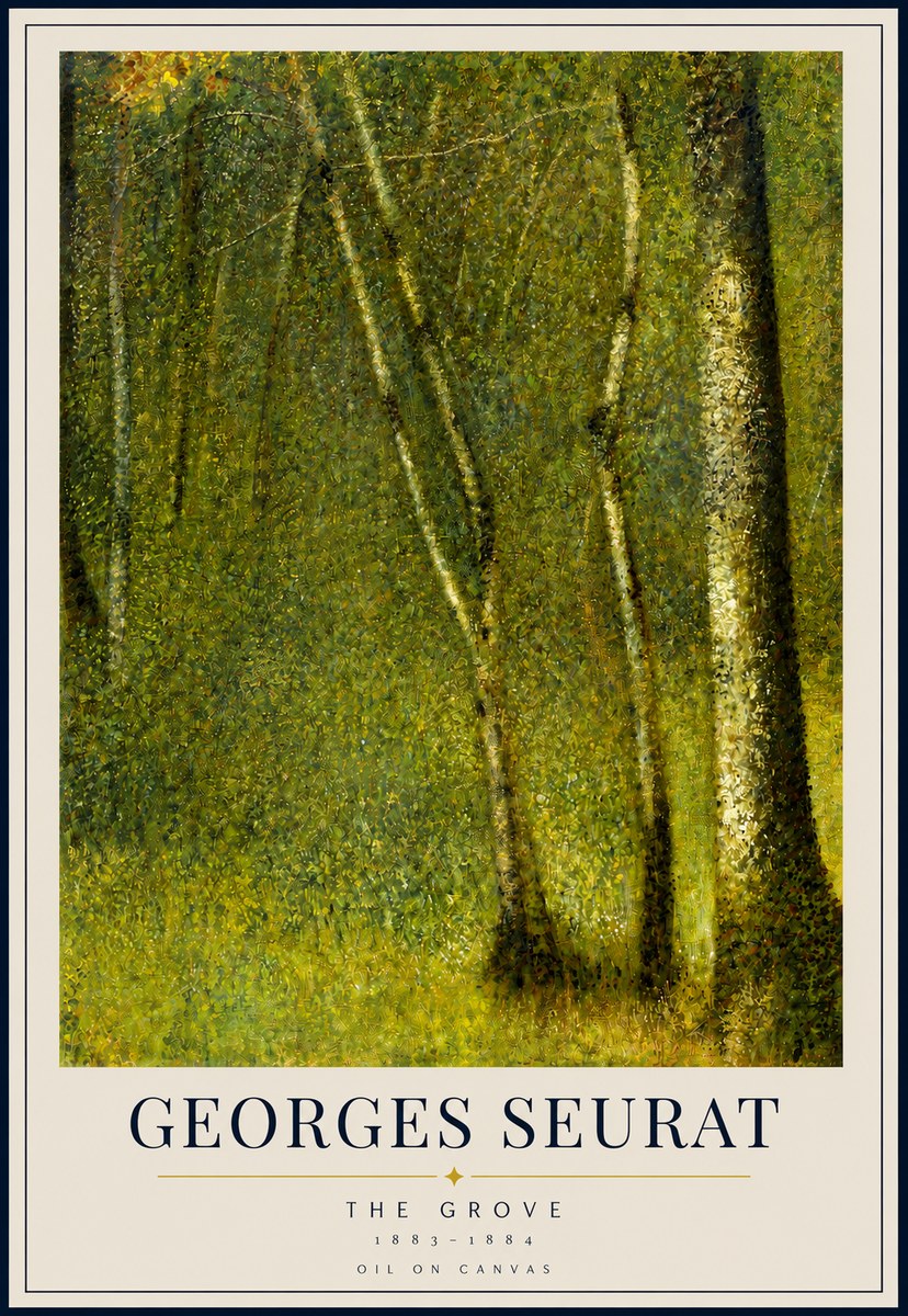 Seurat The Grove No3 - Plakat