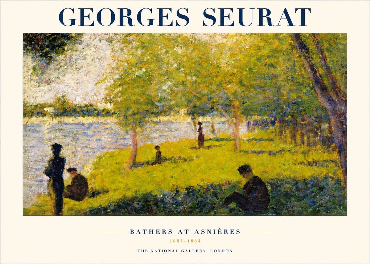Seurat Bathers at Asnières IV No3 - Plakat