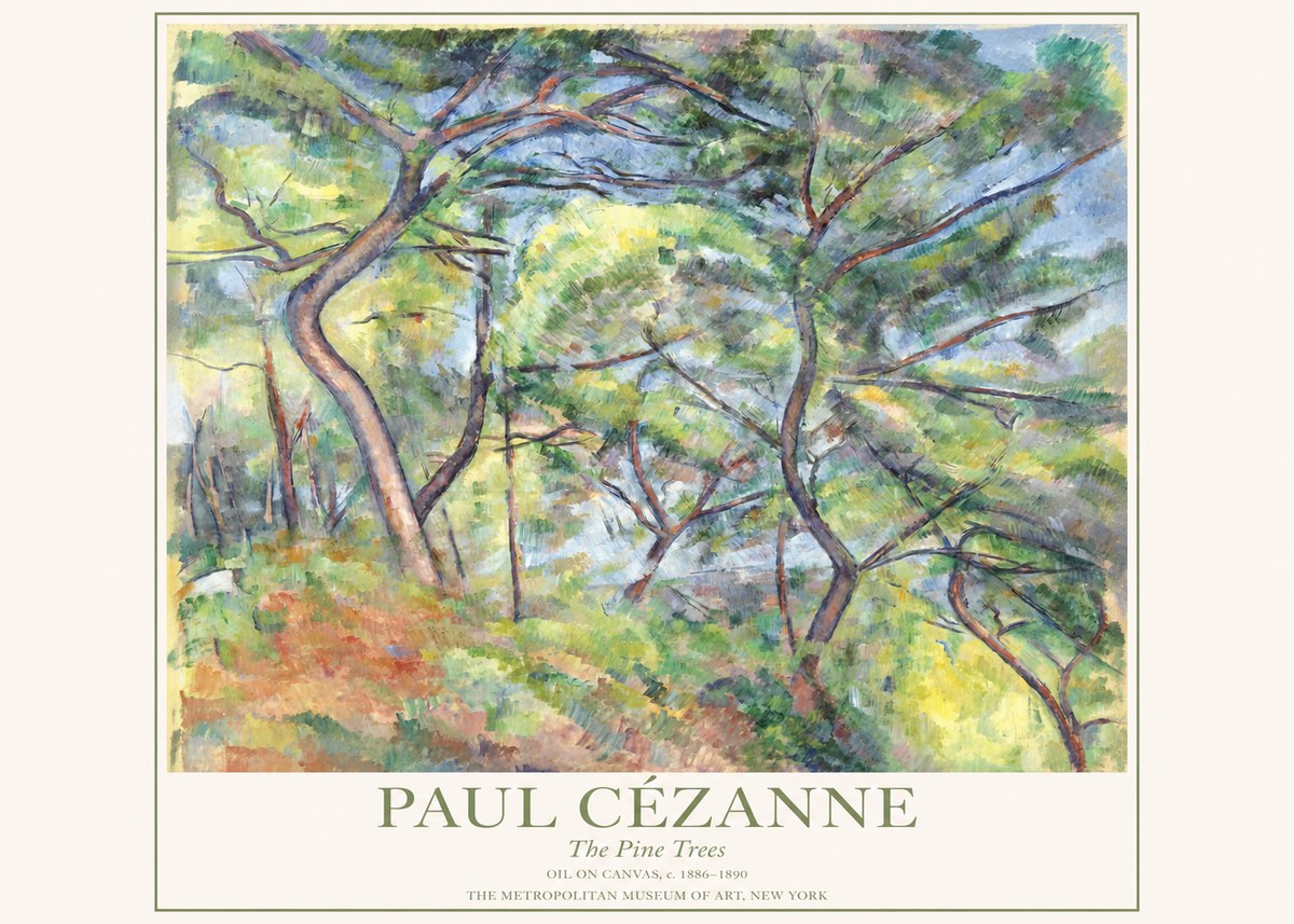 Paul Cézanne The Pine Trees No1 - Plakat