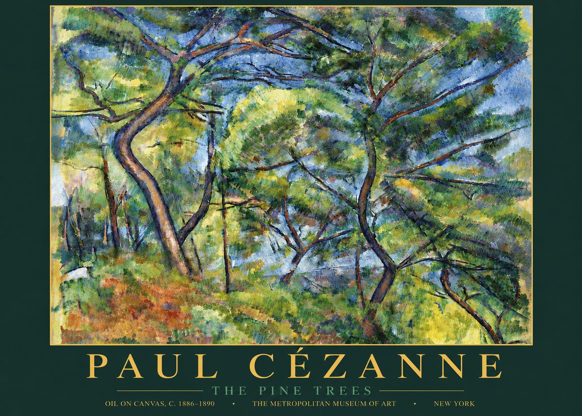 Paul Cézanne The Pine Trees No5 - Plakat