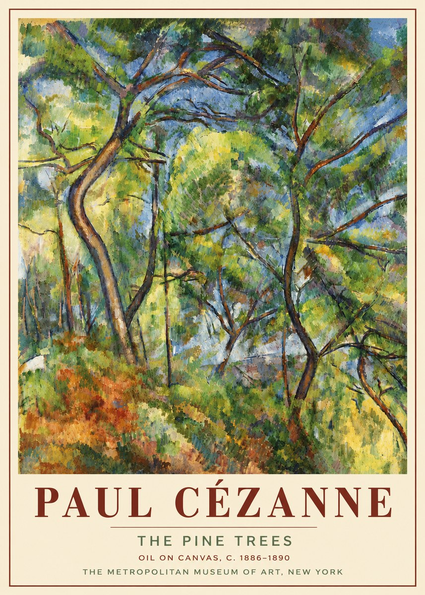 Paul Cézanne The Pine Trees No6 - Plakat