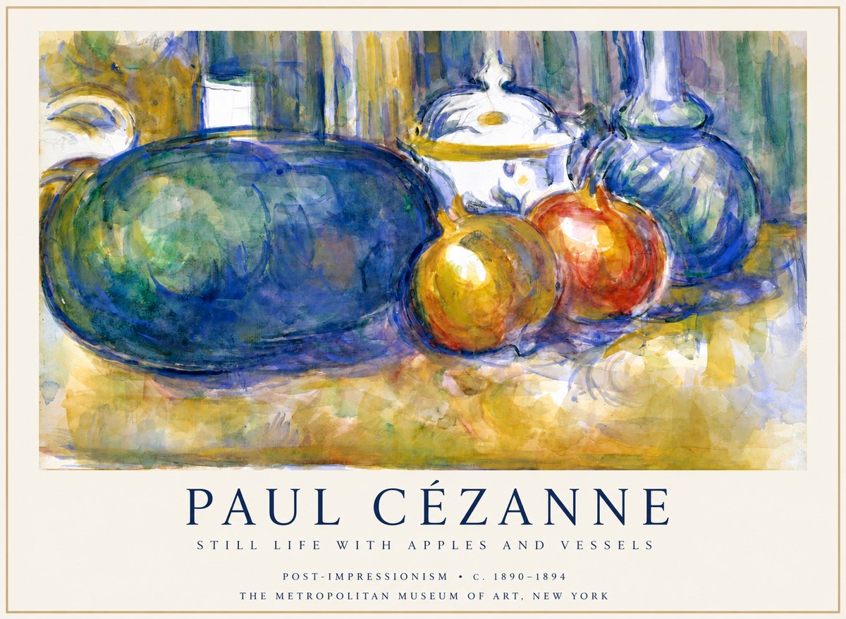 Paul Cézanne Still Life with Apples and Vessels No1 - Plakat