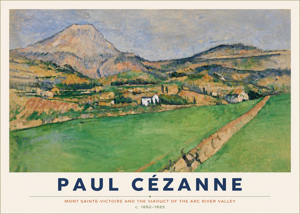 Paul Cézanne Mont Sainte-victoire and the Viaduct of the Arc River Valley No6 - Plakat
